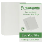 20 x 30cm x 50 Compostable Vacuum Bags | PreserVac EcoVacTite