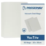 20 x 30cm x 50 Vacuum Seal Bags | PreserVac VacTite | 80 Microns