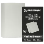 28 x 40cm x 50 Vacuum Seal Bags | PreserVac VacTiteExtreme | 120 Microns