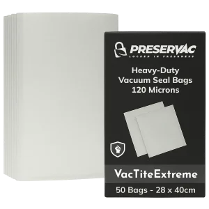 28 x 40cm x 50 Vacuum Seal Bags | PreserVac VacTiteExtreme | 120 Microns