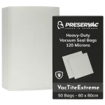 60 x 80cm x 50 Vacuum Seal Bags | PreserVac VacTiteExtreme | 120 Microns