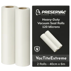 40cm x 6m x 2 Vacuum Seal Rolls | PreserVac VacTiteExtreme | 120 Microns